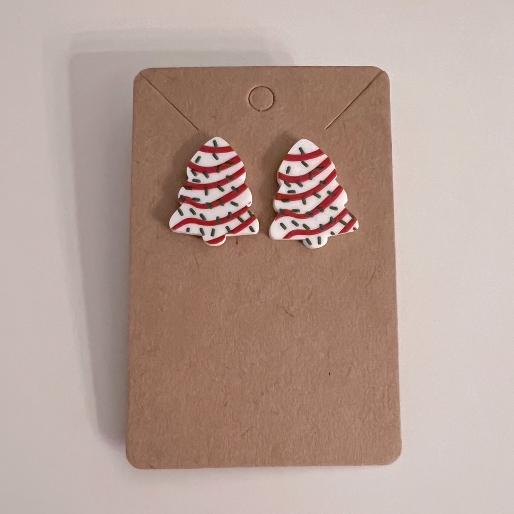 NEW! Christmas Tree Sprinkles Cakes Holiday Earrings